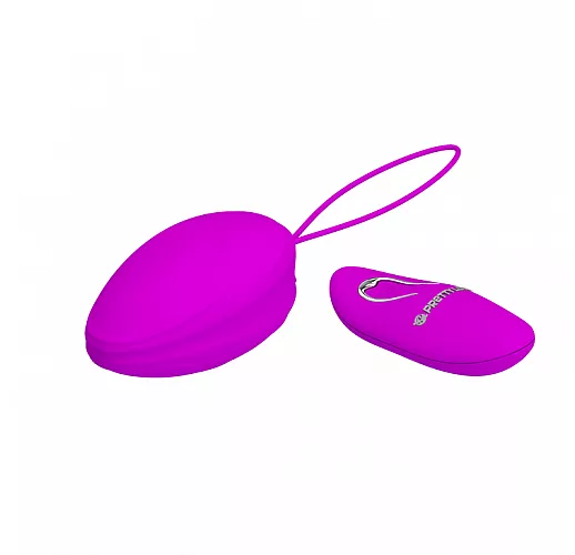 Лиловое виброяйцо Baile "Hyper Egg" с 10 режимами вибрации, силиконовой оболочкой и пультом ДУ