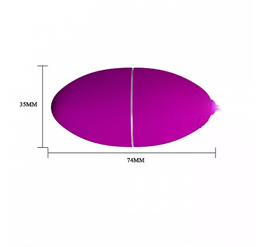 Лиловое виброяйцо Baile "Hyper Egg" с 10 режимами вибрации, силиконовой оболочкой и пультом ДУ