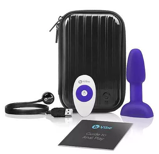 Фиолетовая анальная пробка с римминг-эффектом RIMMING PETITE - 12,4 см.