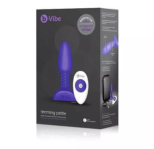 Фиолетовая анальная пробка с римминг-эффектом RIMMING PETITE - 12,4 см.