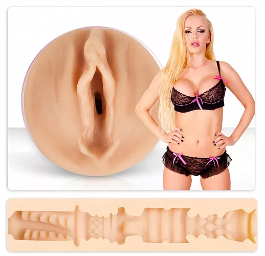 Двусторонний реалистичный мастурбатор – копия вагины и попки "Кати Самбуки" с внутренним рельефом