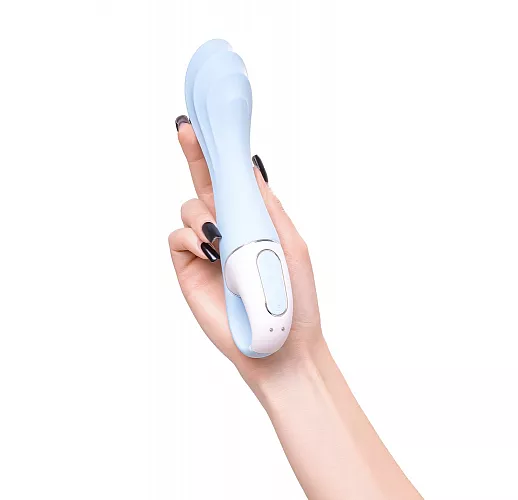 Надувной вибратор Satisfyer "Air Pump Vibrator 5+" 12 режимов, IPX7, USB, Bluetooth/App - 20 см.