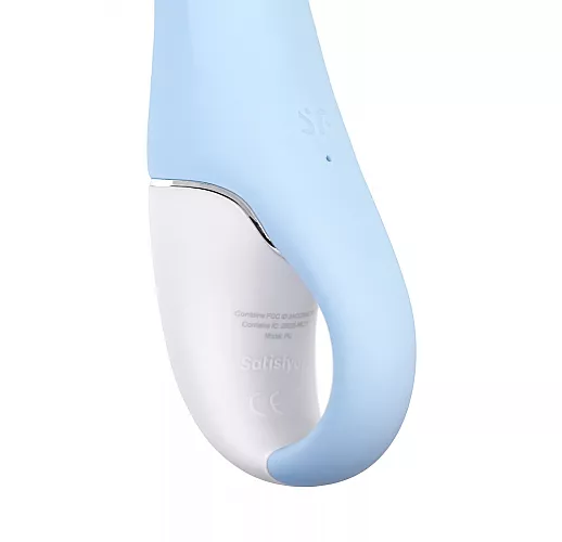 Надувной вибратор Satisfyer "Air Pump Vibrator 5+" 12 режимов, IPX7, USB, Bluetooth/App - 20 см.