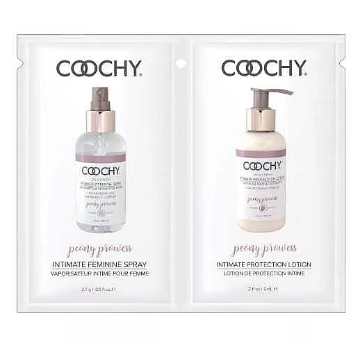 Набор - деликатный спрей и лосьон с эффектом пудры COOCHY PEONY PROWESS - 2,7 гр. и 6 мл. Набор - деликатный спрей и лосьон с эффектом пудры COOCHY PEONY PROWESS - 2,7 гр. и 6 мл.