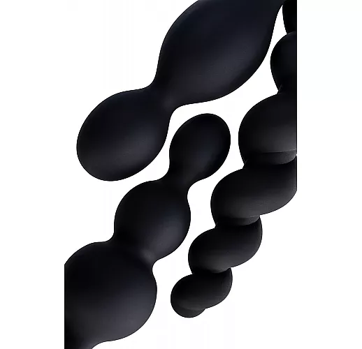 Комплект разно-рельефных анальных стимуляторов Satisfyer "Booty Call Plugs" из силикона