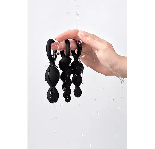 Комплект разно-рельефных анальных стимуляторов Satisfyer "Booty Call Plugs" из силикона