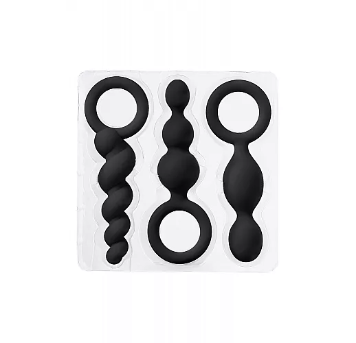 Комплект разно-рельефных анальных стимуляторов Satisfyer "Booty Call Plugs" из силикона