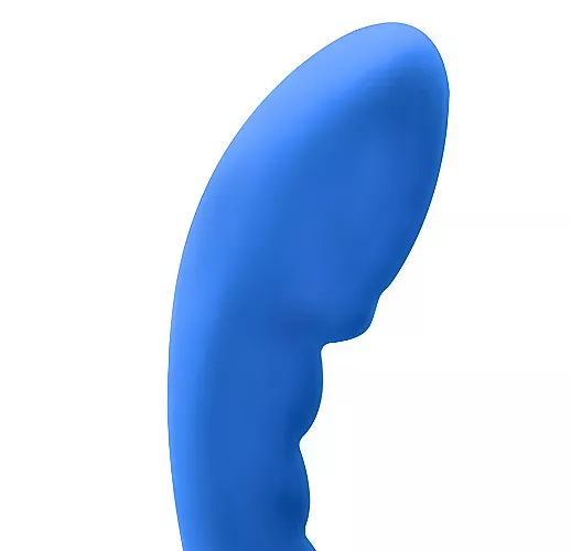 Классический силиконовый массажер простаты Wonder Touch Blue с 7 режимами вибрации - 12 см.