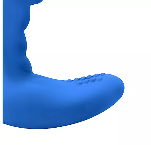 Классический силиконовый массажер простаты Wonder Touch Blue с 7 режимами вибрации - 12 см.