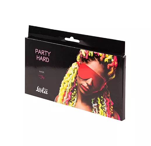 Эффектная закрытая маска Party Hard "Shy Red" с бархатистой подкладкой Эффектная закрытая маска Party Hard "Shy Red" с бархатистой подкладкой
