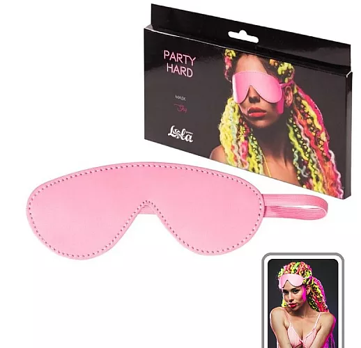Эффектная закрытая маска Party Hard "Shy Pink" с бархатистой подкладкой Эффектная закрытая маска Party Hard "Shy Pink" с бархатистой подкладкой