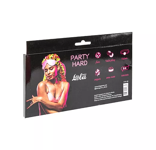 Эффектная закрытая маска Party Hard "Shy Pink" с бархатистой подкладкой Эффектная закрытая маска Party Hard "Shy Pink" с бархатистой подкладкой