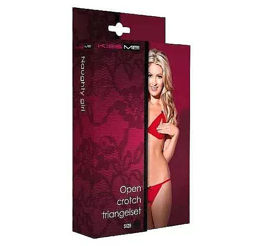 Роскошные лиф и стринги Naughty Girl Red S-M