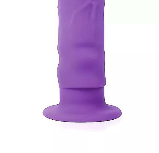 Фиолетовый силиконовый фаллоимитатор Cosmo Silicone на присоске - 12 см.