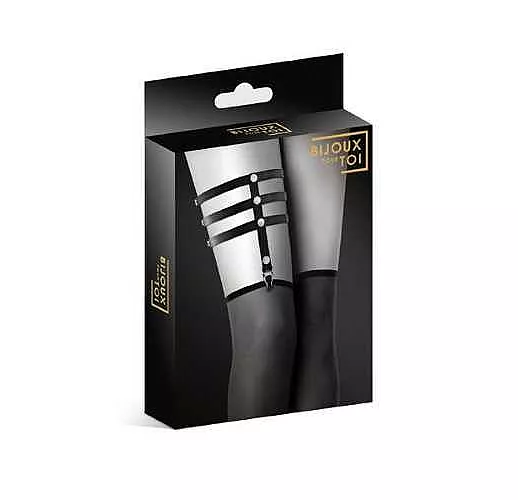 Подвязка для чулок GARTER 3 THONGS S-M-L черный