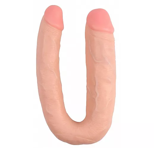 Двухсторонний фаллоимитатор Chisa "Her-Her Overlap # 01" телесного цвета