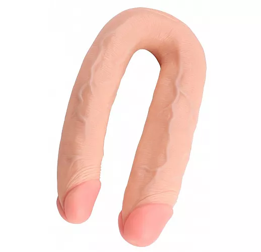 Двухсторонний фаллоимитатор Chisa "Her-Her Overlap # 01" телесного цвета