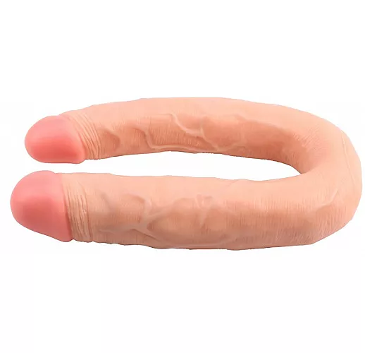 Двухсторонний фаллоимитатор Chisa "Her-Her Overlap # 01" телесного цвета