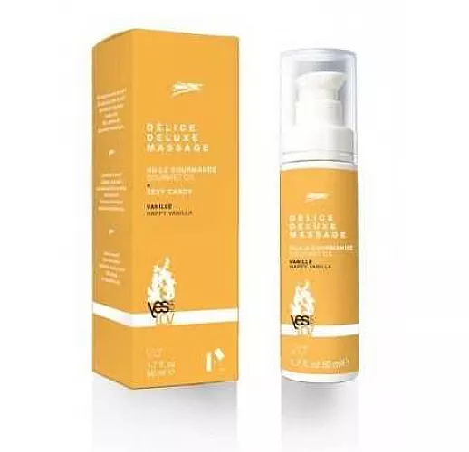 Массажное масло для тела DELICE DELUXE MASSAGE с ароматом ванили - 50 мл.