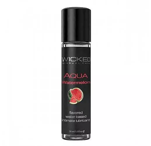 Лубрикант с ароматом арбуза WICKED AQUA Watermelon - 30 мл.