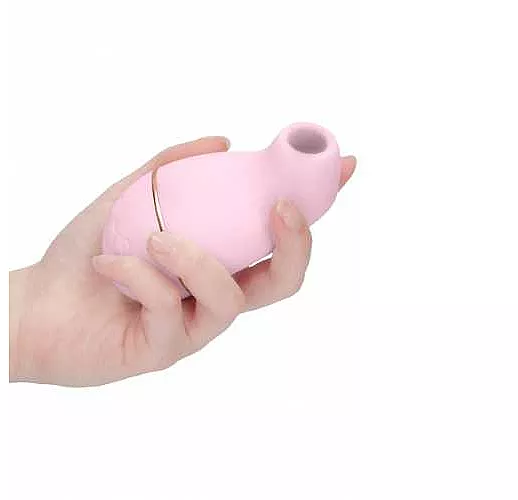 Розовый клиторальный вакуум-волновой массажер Irresistible Kissable