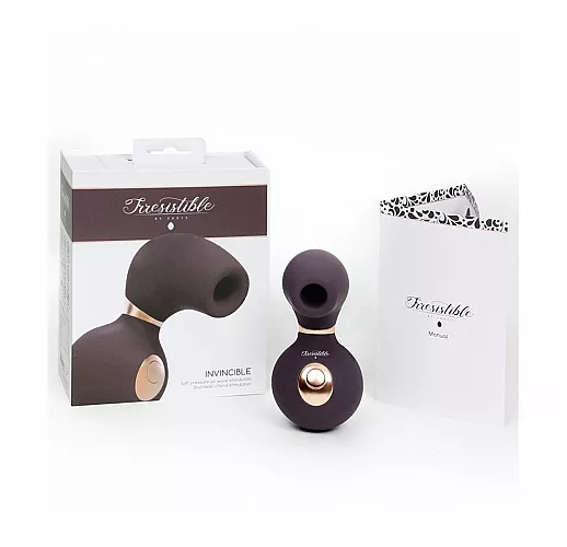 Фиолетовый клиторальный вакуум-волновой массажер Irresistible Invincible