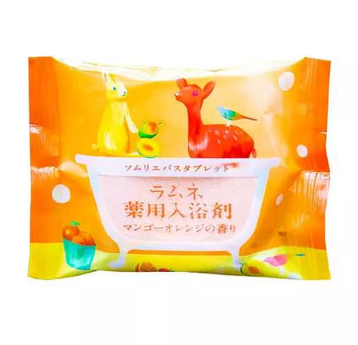 Расслабляющая соль-таблетка для ванны с ароматом манго и апельсина - 40 гр. Расслабляющая соль-таблетка для ванны с ароматом манго и апельсина - 40 гр.