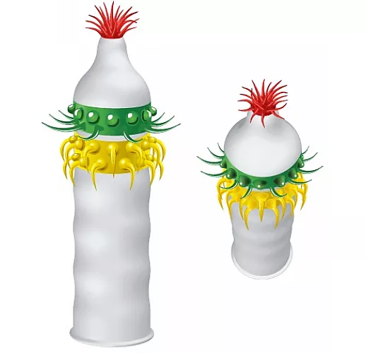 Презерватив Luxe Maxima "Гавайский Кактус" с загнутыми во все стороны иголочками - 1 шт.