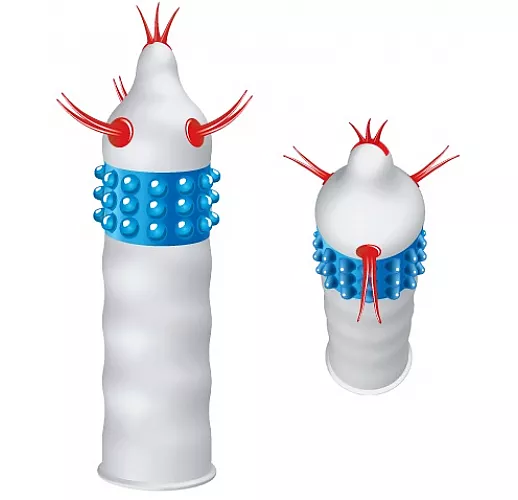 Презерватив Luxe Maxima "Глубинная бомба" с длинными мягкими коготками и 3 рядами шариков - 1 шт.