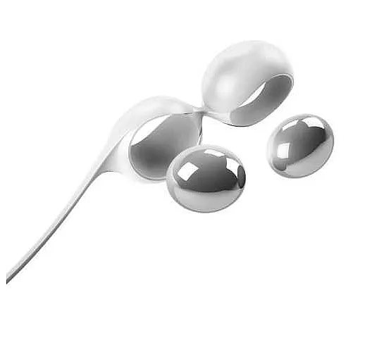 Ярко-розовые вагинальные шарики L1 со сменными бусинами серого цвета