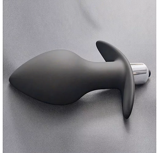 Силиконовая анальная пробка First Time "Bulb Anal Plug" с 7 режимами вибрации - 10 см.