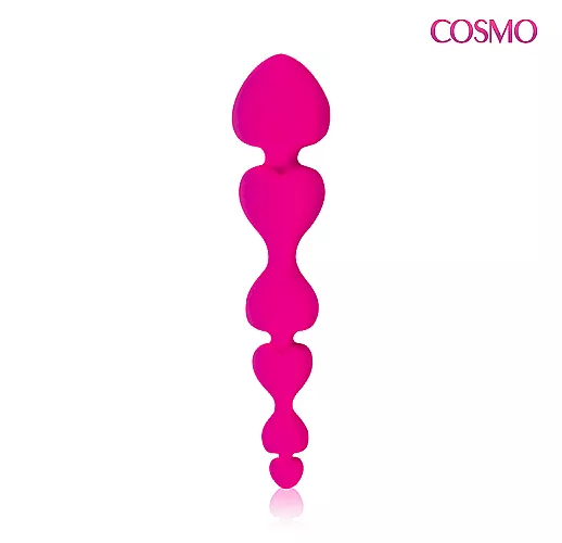 Ярко-розовая анальная цепочка Cosmo - 14,5 см.