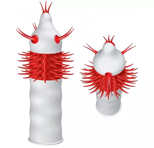 Презерватив Luxe Maxima "Конец света" с большим количеством шипов торчащих в разные стороны - 1 шт.