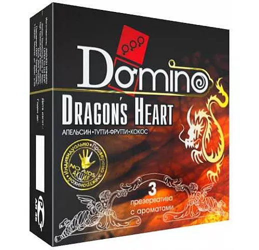 Ароматизированные презервативы Domino "Dragon’s Heart"  - 3 шт.