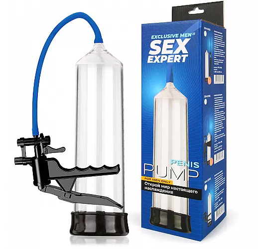 Прозрачная вакуумная помпа Penis Pump с насосом - 20 см. ⌀ 5,5 см.