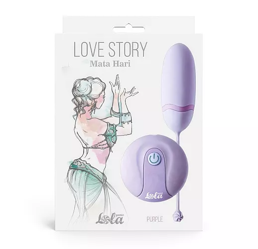 Силиконовое виброяйцо Love Story "Mata Hari Lilac" с 10 режимами вибрации, пультом ДУ, IPX6, USB