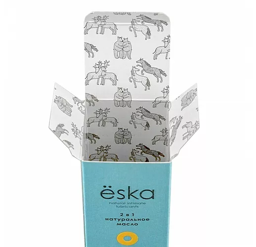 Натуральное масляное массажное масло Ёska "2в1" с нежным ароматом масел какао и кокоса - 75 мл.