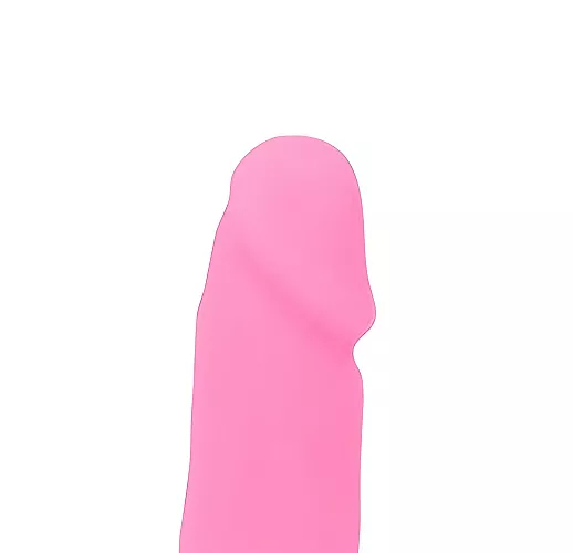 Розовый анальный фаллоимитатор Cosmo из силикона на присоске - 10 см.