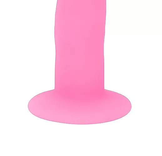 Розовый анальный фаллоимитатор Cosmo из силикона на присоске - 10 см.