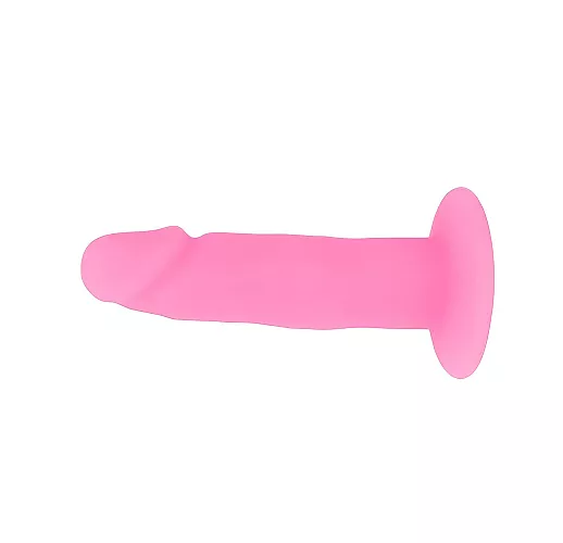 Розовый анальный фаллоимитатор Cosmo из силикона на присоске - 10 см.