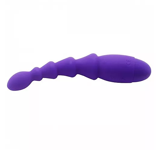 Фиолетовый анальный вибростимулятор Evil Teaser - 19 см.