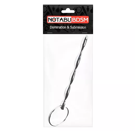 Металлический уретральный катетер Notabu "Probe" волновидный - 11,5 см., ⌀ 0.8 см.