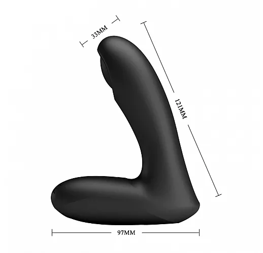 Массажёр простаты Baile "Archenemy" с 12 режимами пульсации подвижной мембраны, IPX6, USB - 12,1 см.