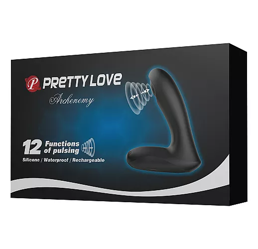 Массажёр простаты Baile "Archenemy" с 12 режимами пульсации подвижной мембраны, IPX6, USB - 12,1 см.