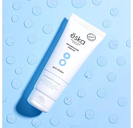 Натуральный лубрикант на водной основе Ёska с экстрактами ромашки, семян льна и алоэ вера - 75 мл.