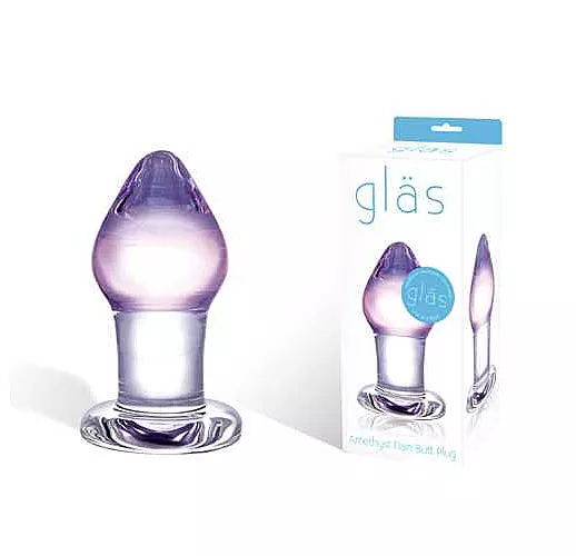 Классическая анальная пробка Amethyst Rain Small - 8 см.