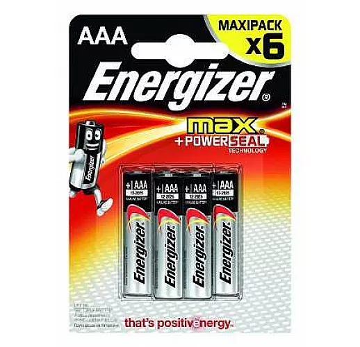 Батарейки Energizer MAX E92/AAA1,5V - 6 шт.
