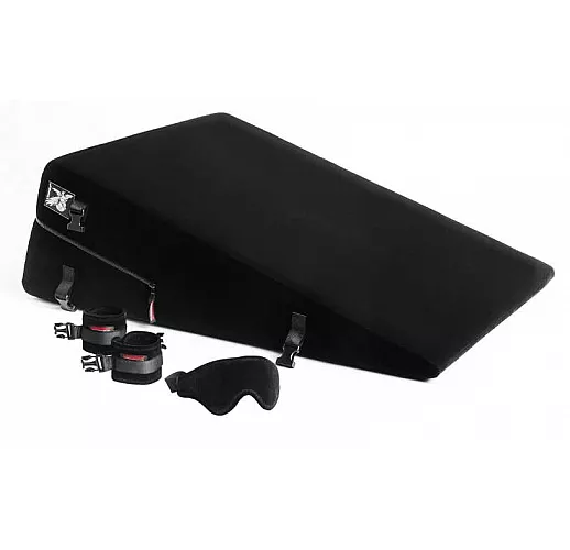 Большая чёрная подушка для секса Liberator Ramp Conversion Kit с креплениями