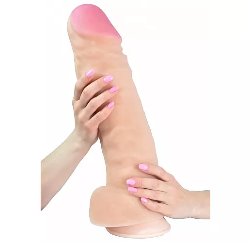 Фаллоимитатор-супергигант телесного цвета из киберкожи "NeoSkin" на присоске - 42,5 см.