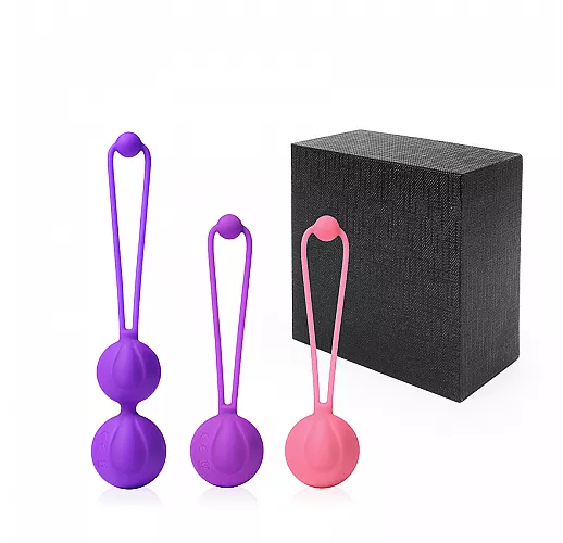Набор из трех разноцветных шариков для упражнений кегеля